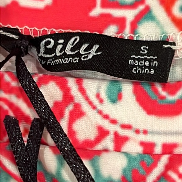 NWT Lily by Firmiana Long Tunic Top, Shark Bite Hem, Paisley, Long - Picture 14 of 14